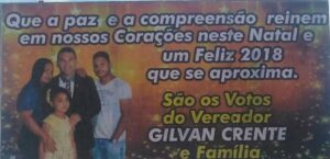 Mensagem do vereador Gilvan Crente